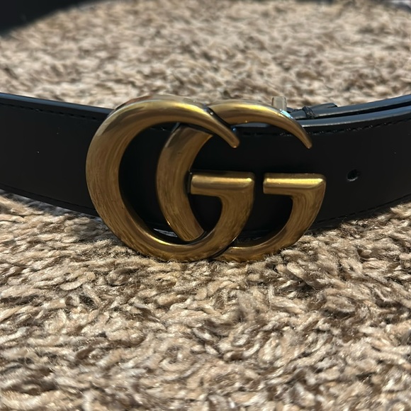Gucci black and gold belt x - Picture 1 of 13